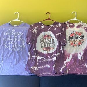 3 Large Women’s Mama T-Shirts New Gildan & Hanes